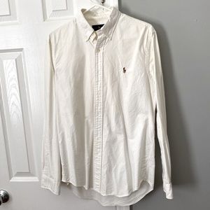 Ralph Lauren mens button down, size medium, white